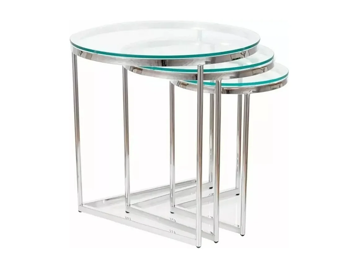 Tavolino Trinity 3 pz/trasparente