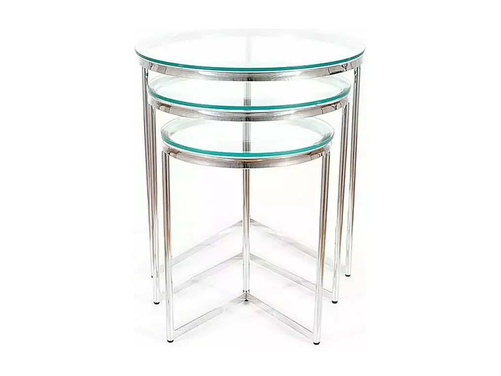 Tavolino Trinity 3 pz/trasparente