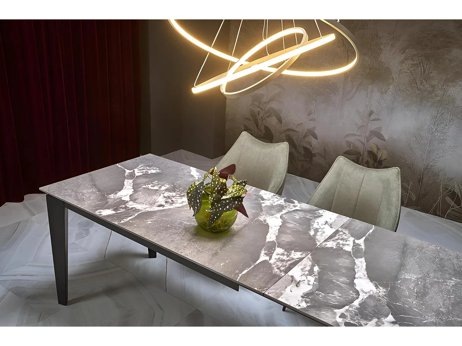 Esstisch Felix/Gesinterter-Stein/Grau