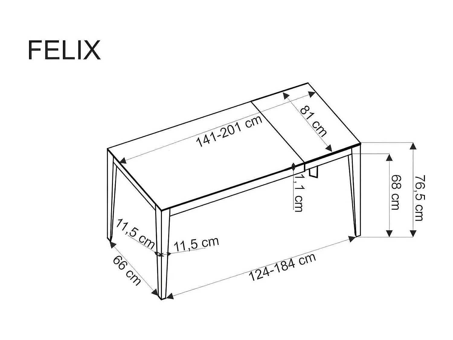 Esstisch Felix/Gesinterter-Stein/Grau