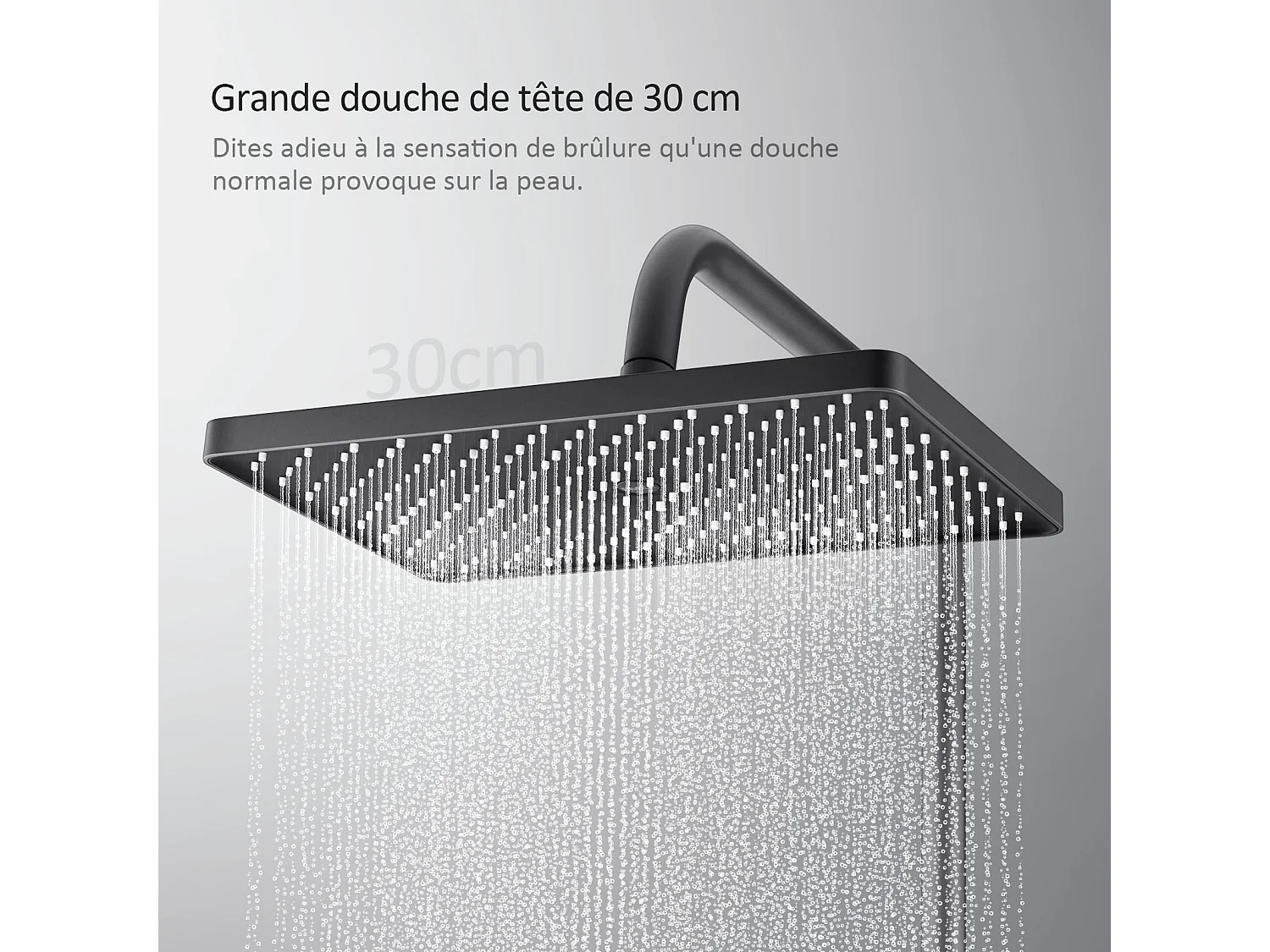 EMKE Douchesysteem - Glijstangset - Thermostaatkraan - Regendouche en Handdouche - Complete Doucheset