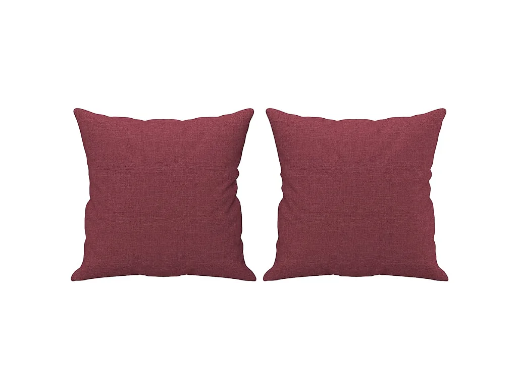 Canapé 2 places avec oreillers bordeaux 140 cm tissu