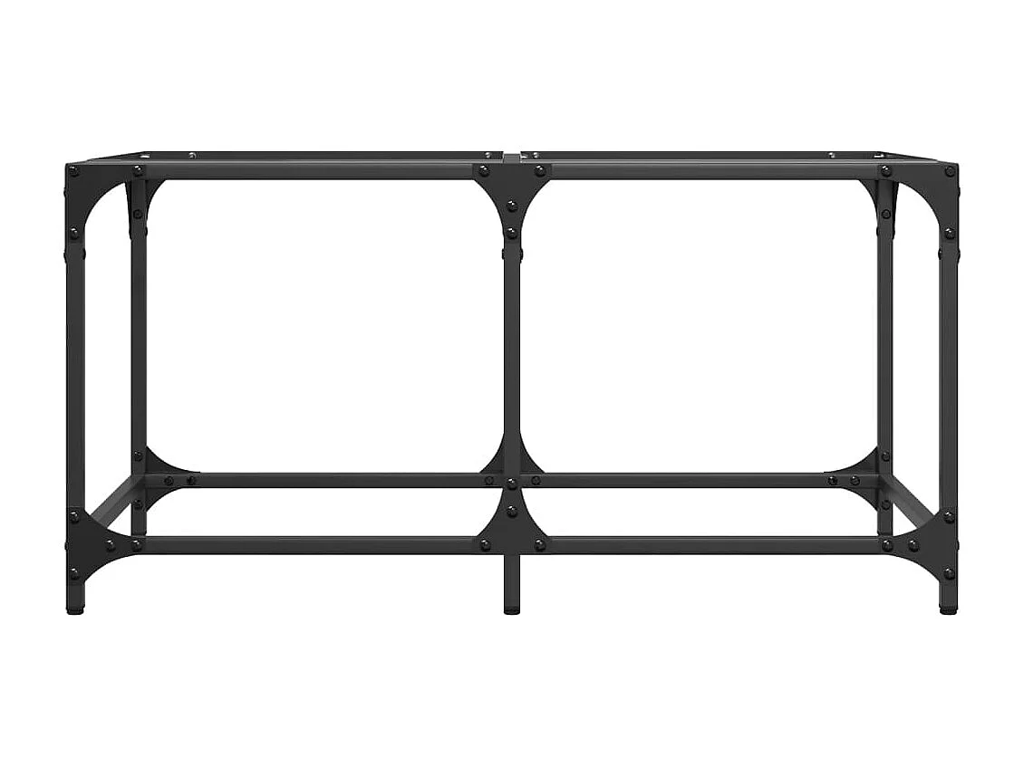 Table basse avec dessus en verre transparent 78,5x40x40cm acier