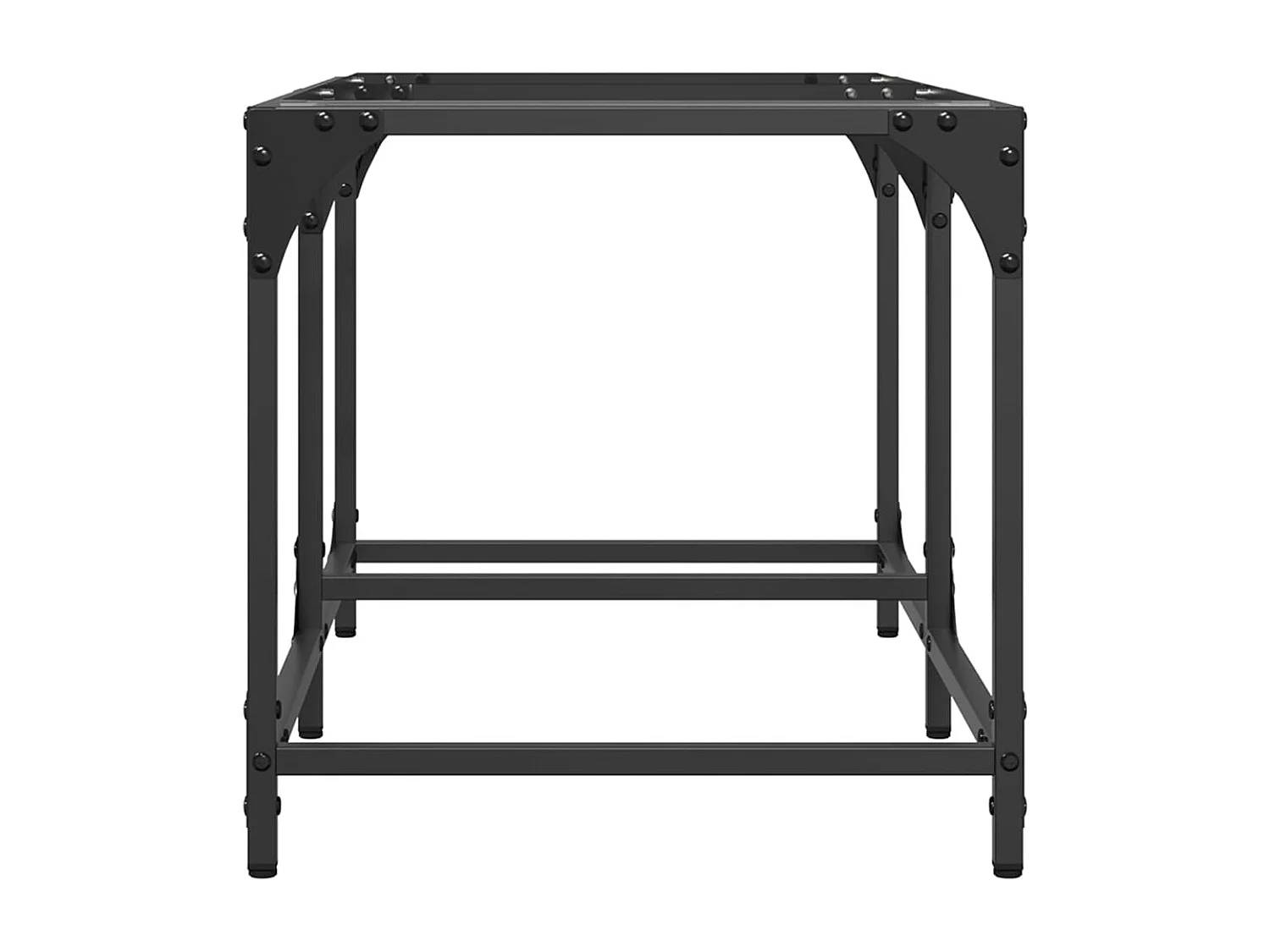 Table basse avec dessus en verre transparent 78,5x40x40cm acier