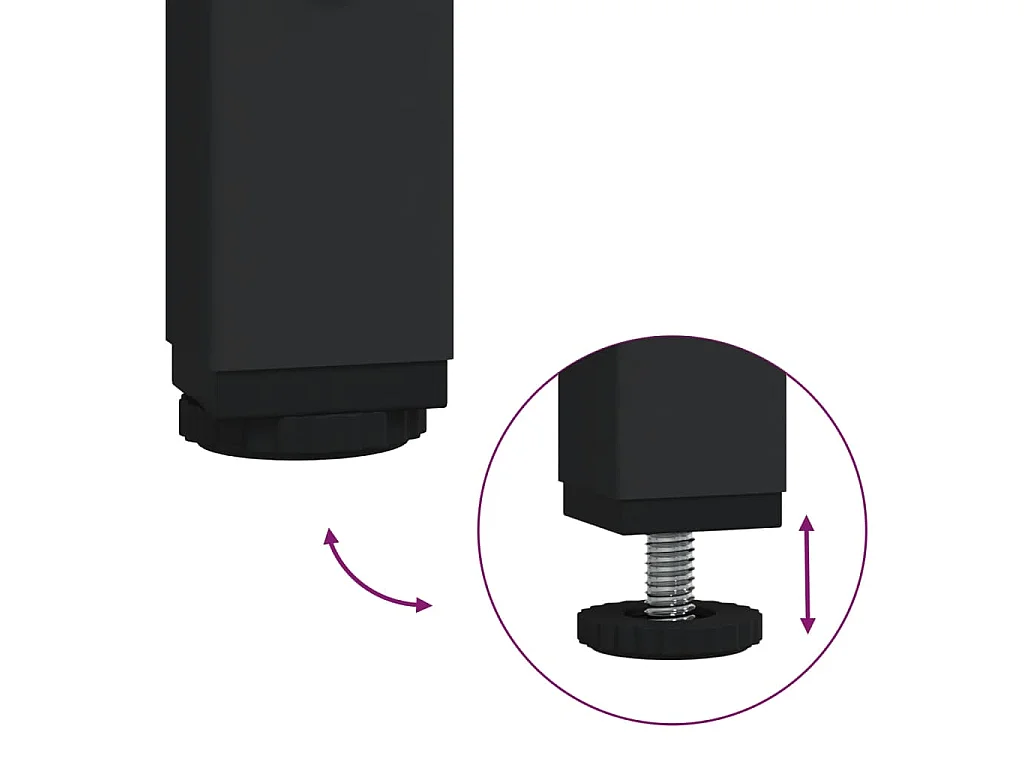 Table basse avec dessus en verre transparent 98,5x50x40cm acier