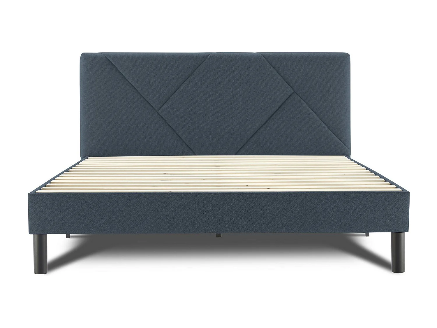 Lit double Tirino, Sommier pour chambre, Literie par chambre, Support de matelas, Adapté à un matelas de 160x200 cm, Bleu