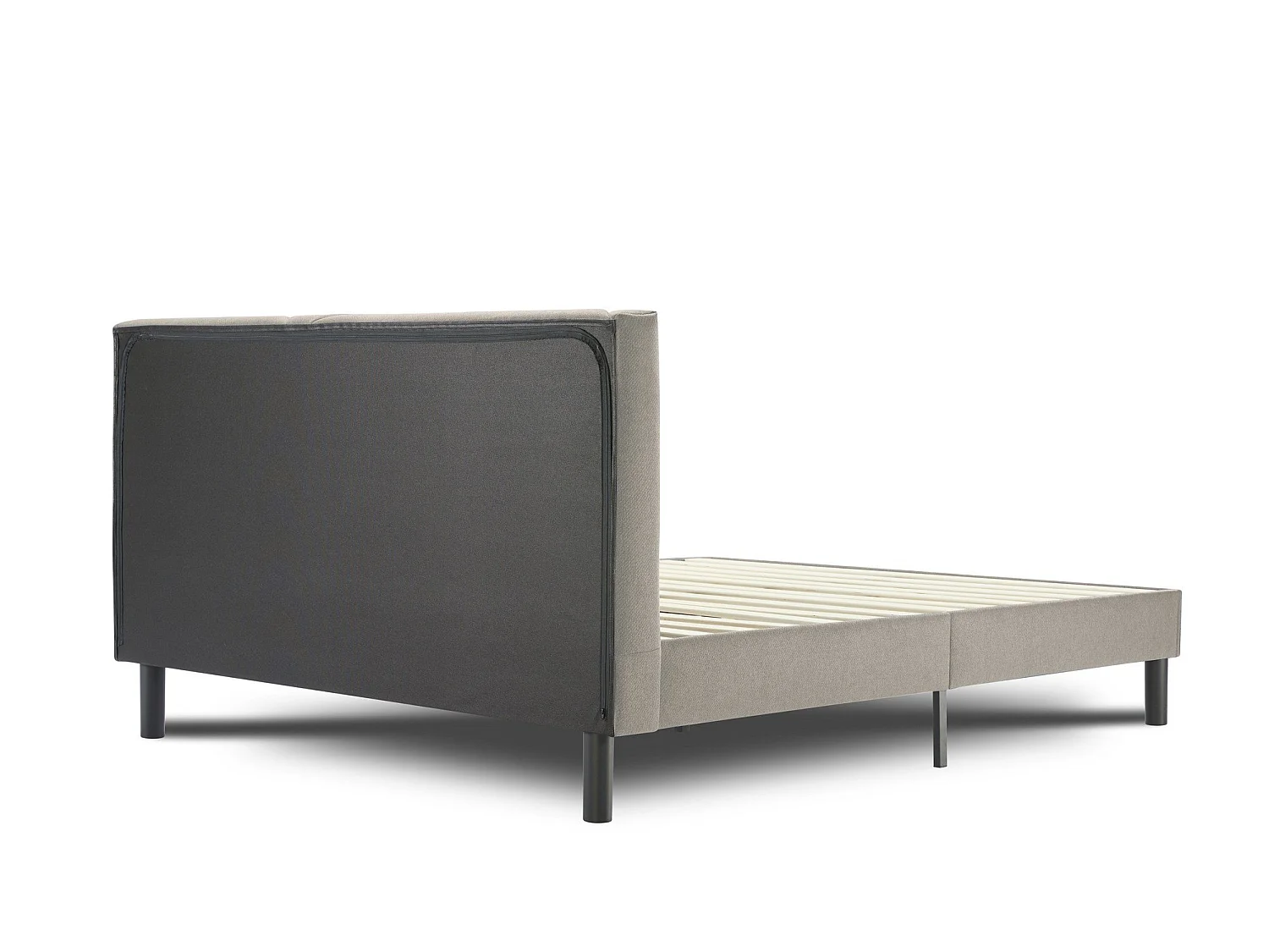 Lit double Calitri, Sommier pour chambre, Literie par chambre, Support de matelas, Adapté à un matelas de 140x190 cm, Tourterelle