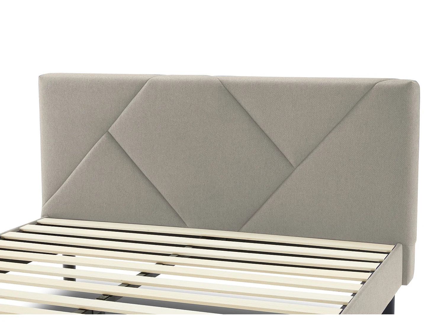 Lit double Caldes, Sommier pour chambre, Literie par chambre, Support de matelas, Adapté à un matelas de 160x190 cm, Tourterelle