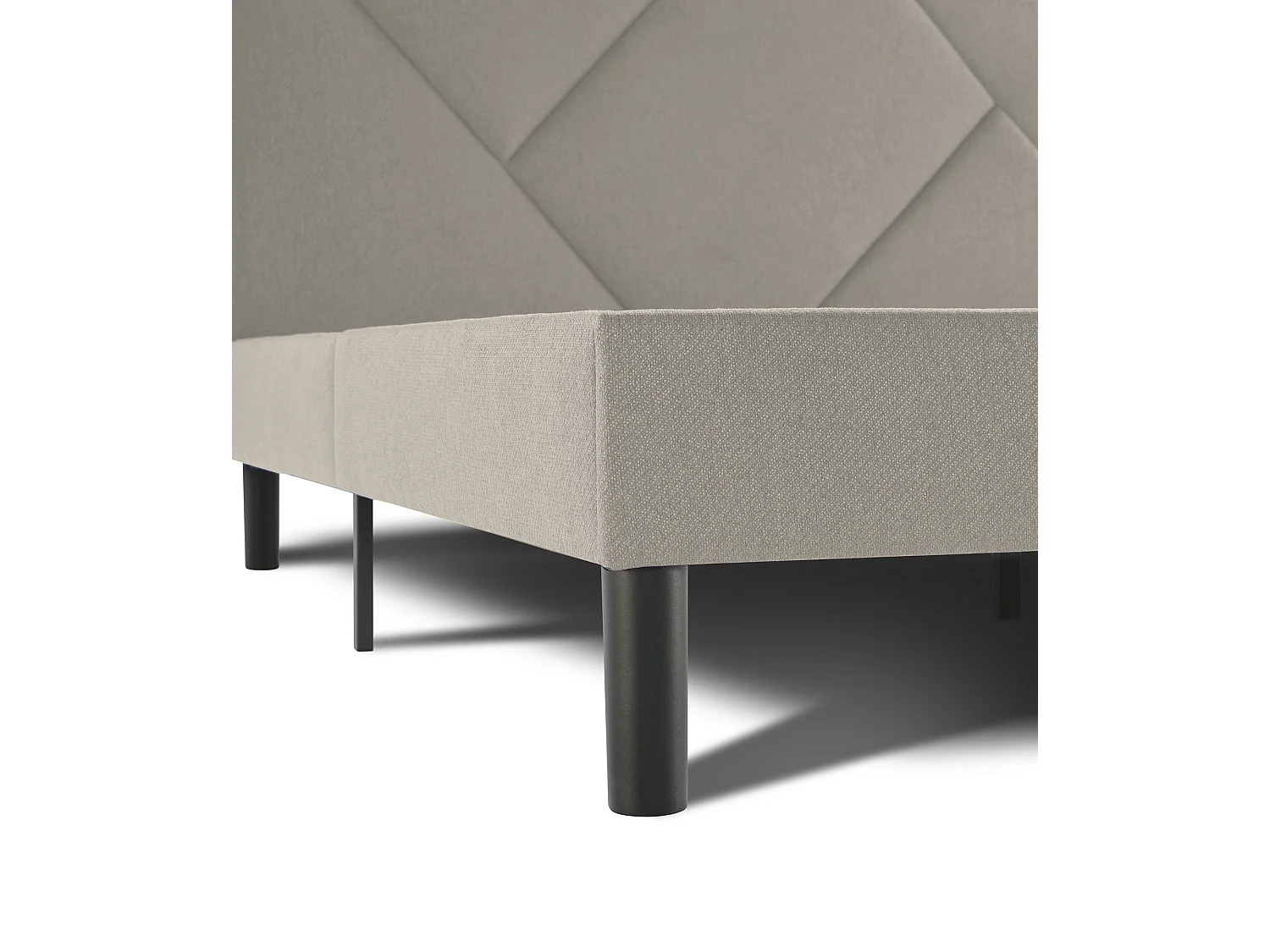 Lit double Caldes, Sommier pour chambre, Literie par chambre, Support de matelas, Adapté à un matelas de 160x190 cm, Tourterelle