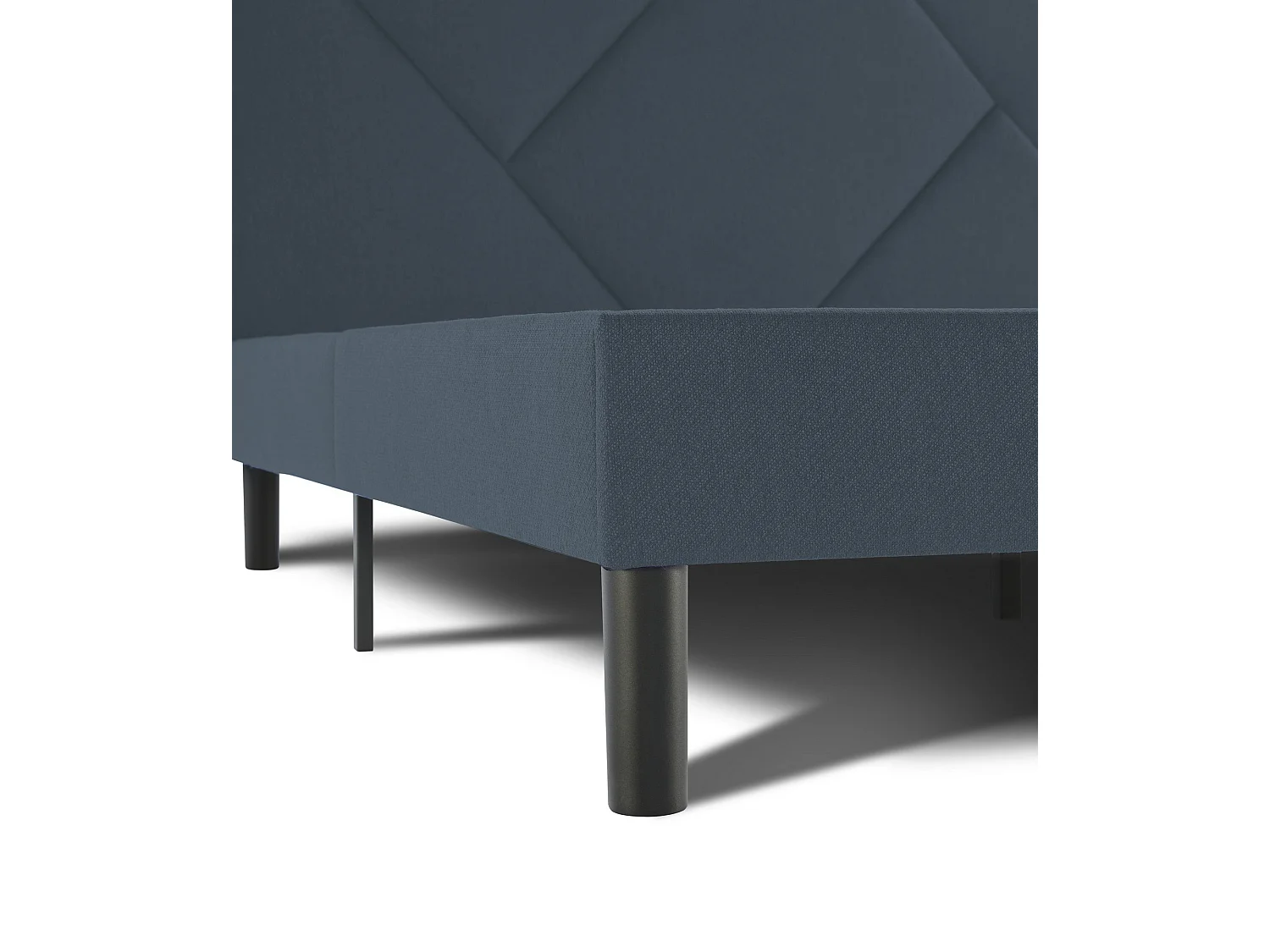 Doppelbett Calitri, Struktur des Container-Betts, Sommier mit Verkleidung, Matratzenhalterstruktur, Geeignet für eine Matratze 140x190 cm, Blau
