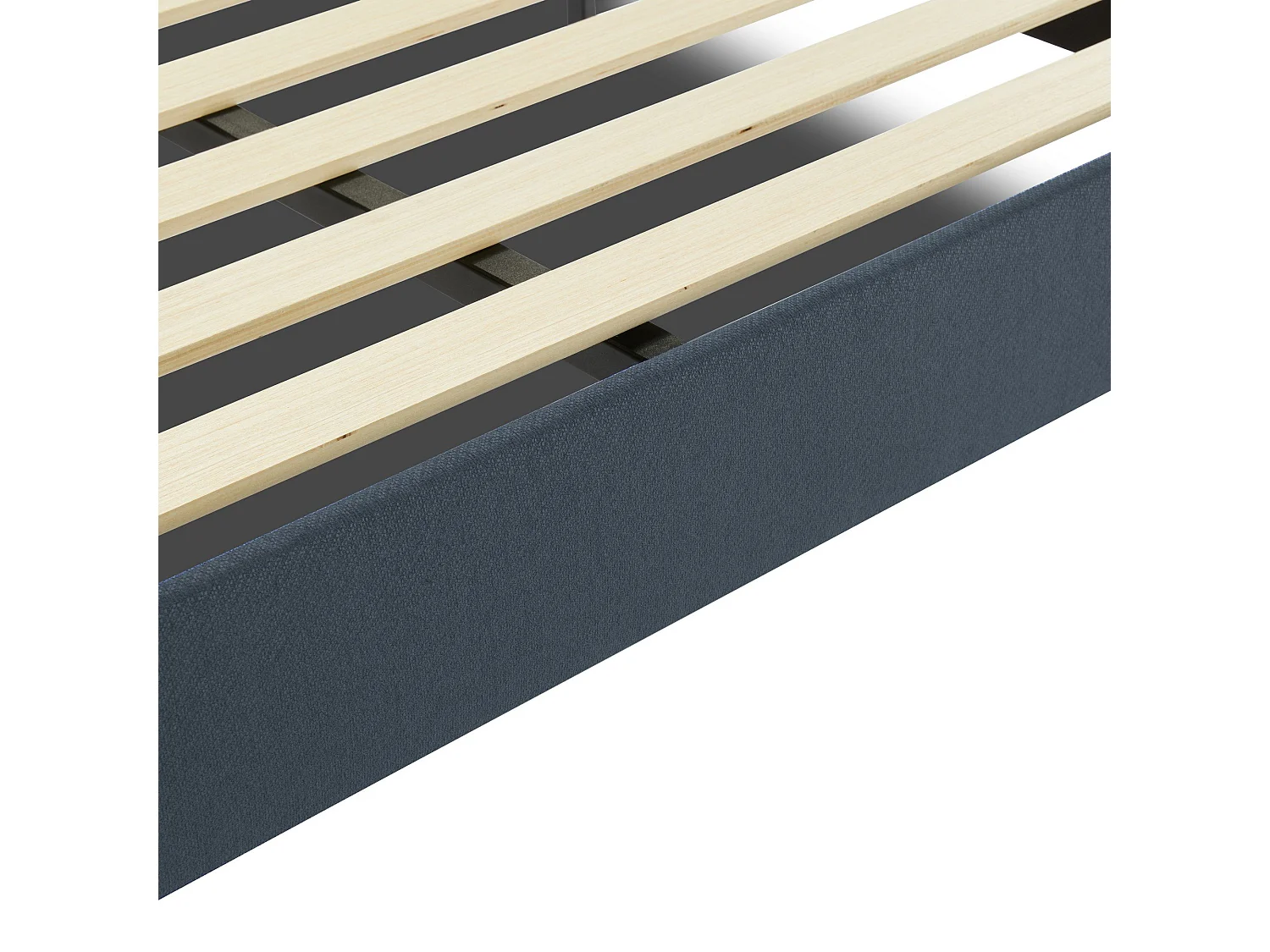 Doppelbett Calitri, Struktur des Container-Betts, Sommier mit Verkleidung, Matratzenhalterstruktur, Geeignet für eine Matratze 140x190 cm, Blau