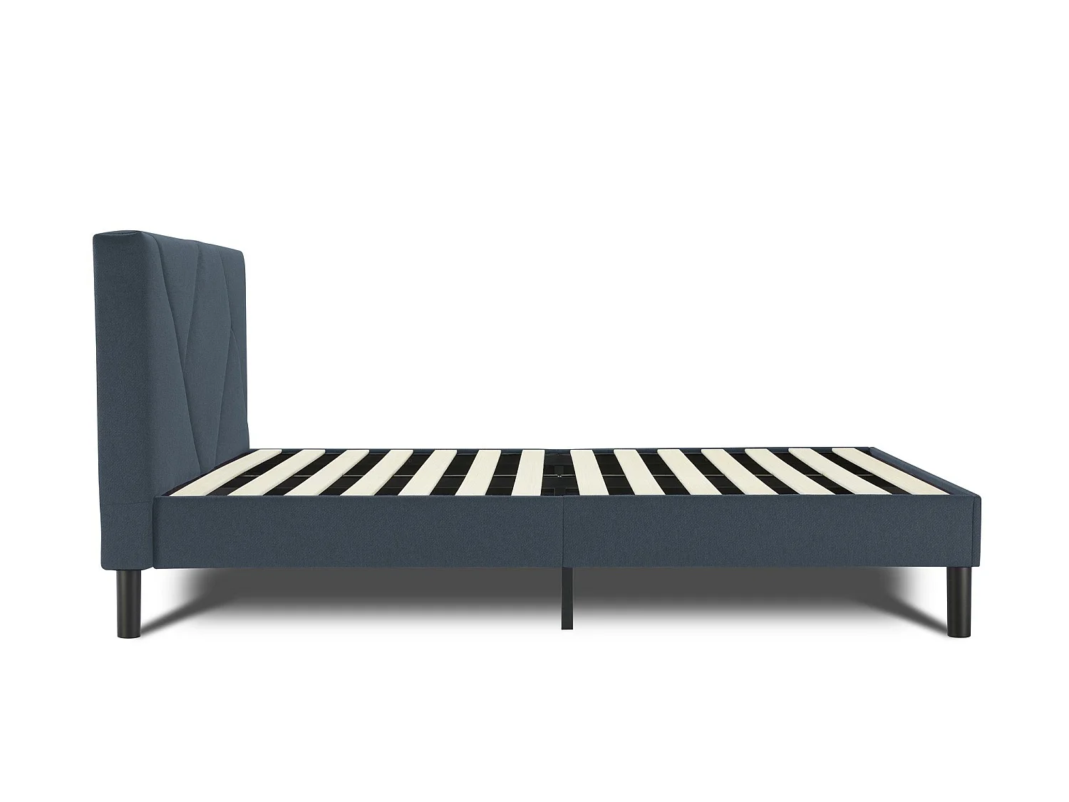 Lit double Calitri, Sommier pour chambre, Literie par chambre, Support de matelas, Adapté à un matelas de 140x190 cm, Bleu