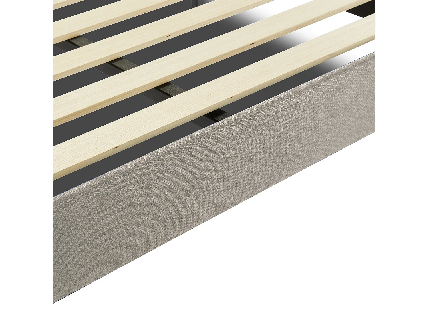 Dmora - Letto alla francese Calitri, Sommier per camera da letto, Giroletto per stanza, Struttura porta materasso, Adatto a materasso Cm 140x190, Tortora