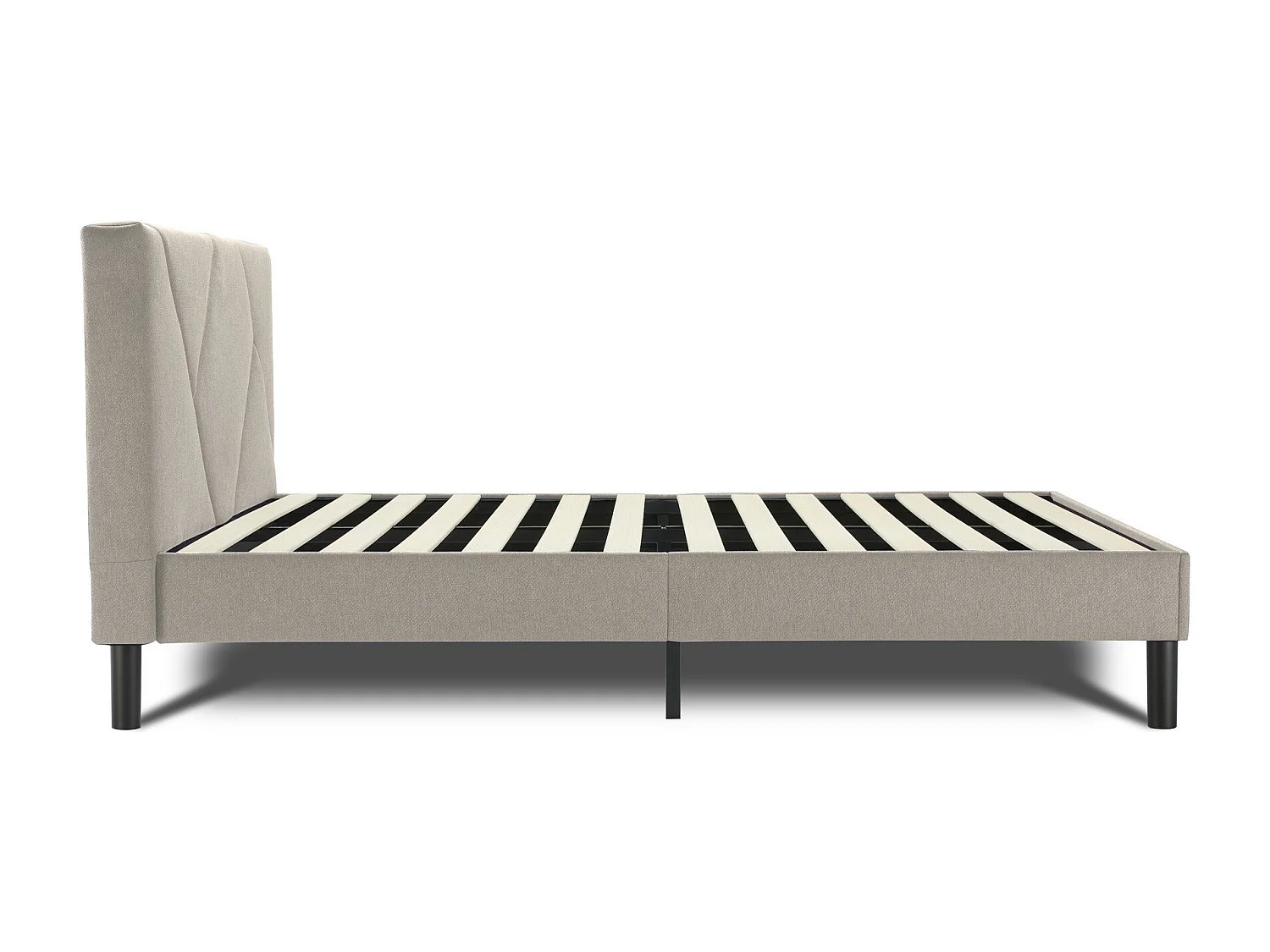 Lit double Tirino, Sommier pour chambre, Literie par chambre, Support de matelas, Adapté à un matelas de 160x200 cm, Tourterelle
