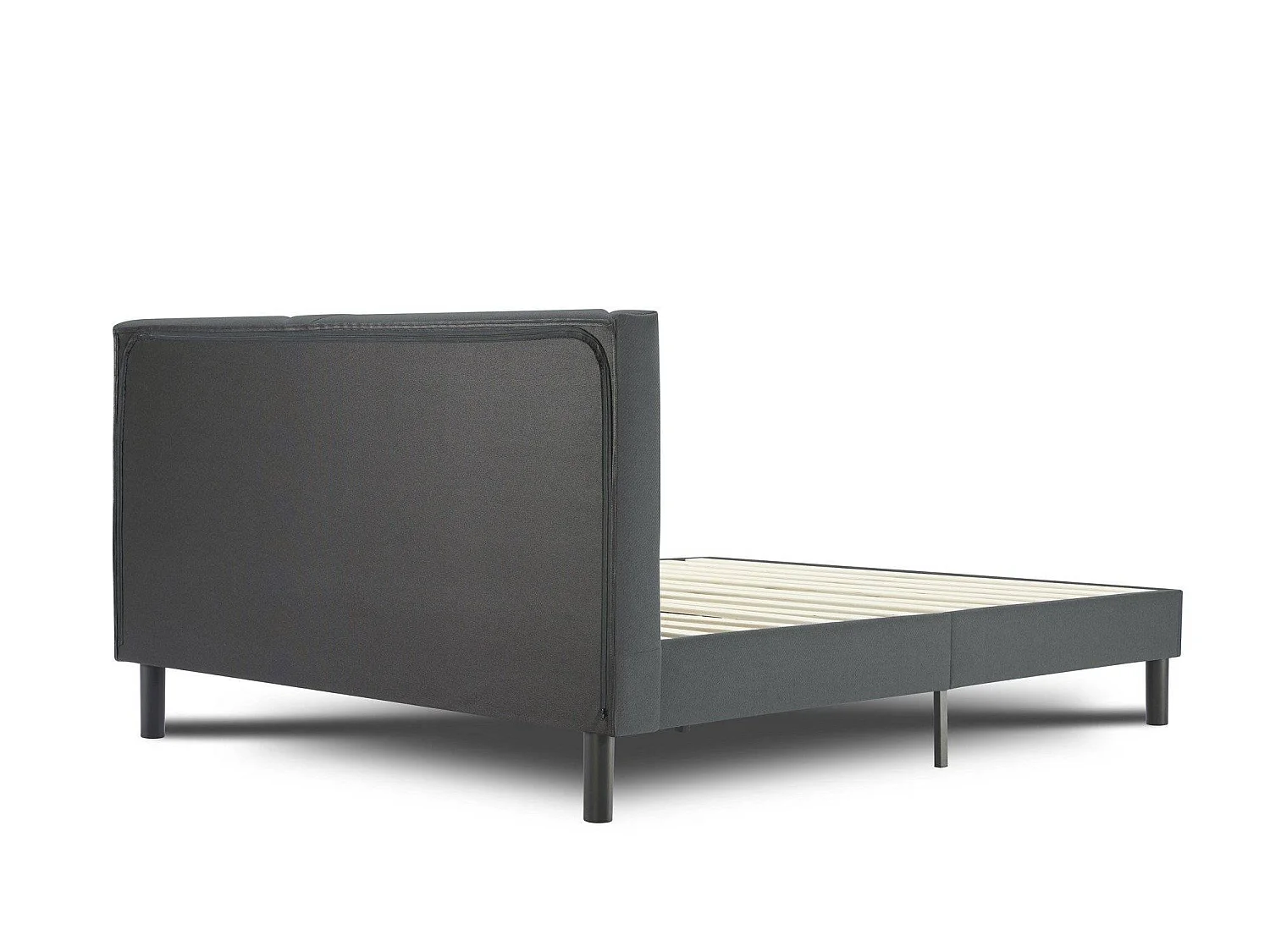 Lit double Calitri, Sommier pour chambre, Literie par chambre, Support de matelas, Adapté à un matelas de 140x190 cm, Gris
