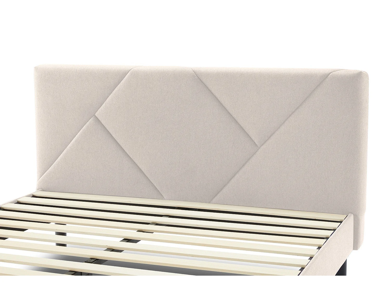 Lit double Caldes, Sommier pour chambre, Literie par chambre, Support de matelas, Adapté à un matelas de 160x190 cm, Beige