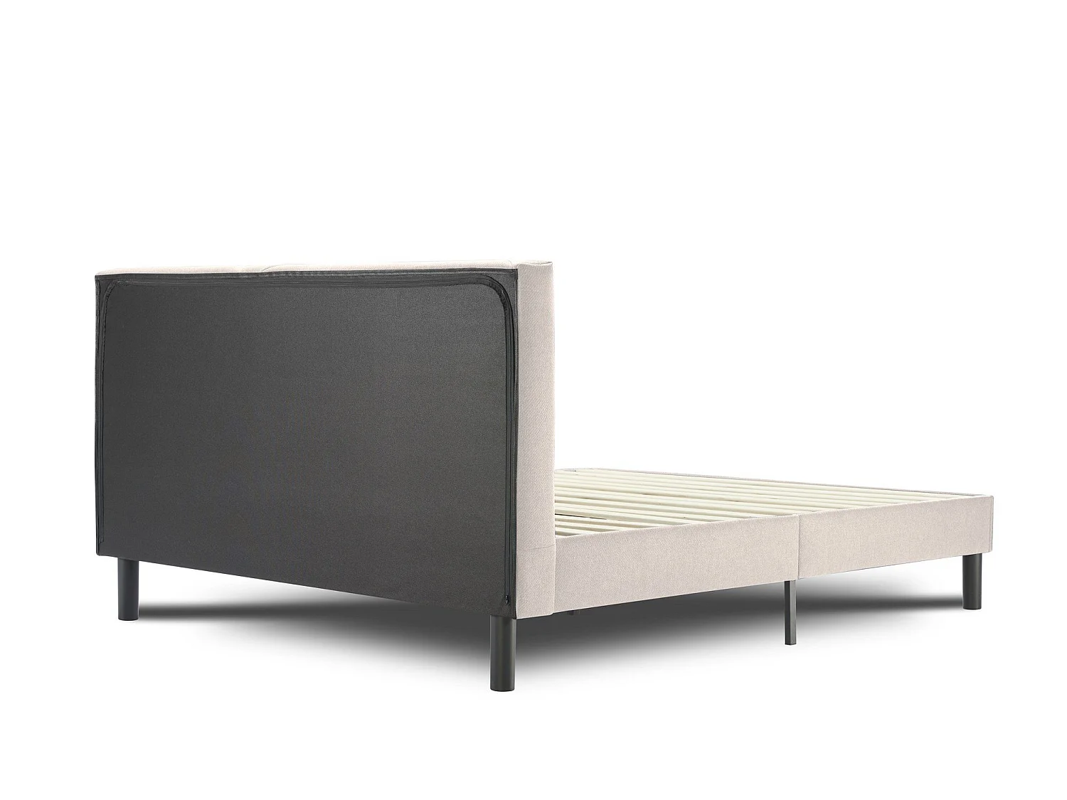 Lit double Calitri, Sommier pour chambre, Literie par chambre, Support de matelas, Adapté à un matelas de 140x190 cm, Beige