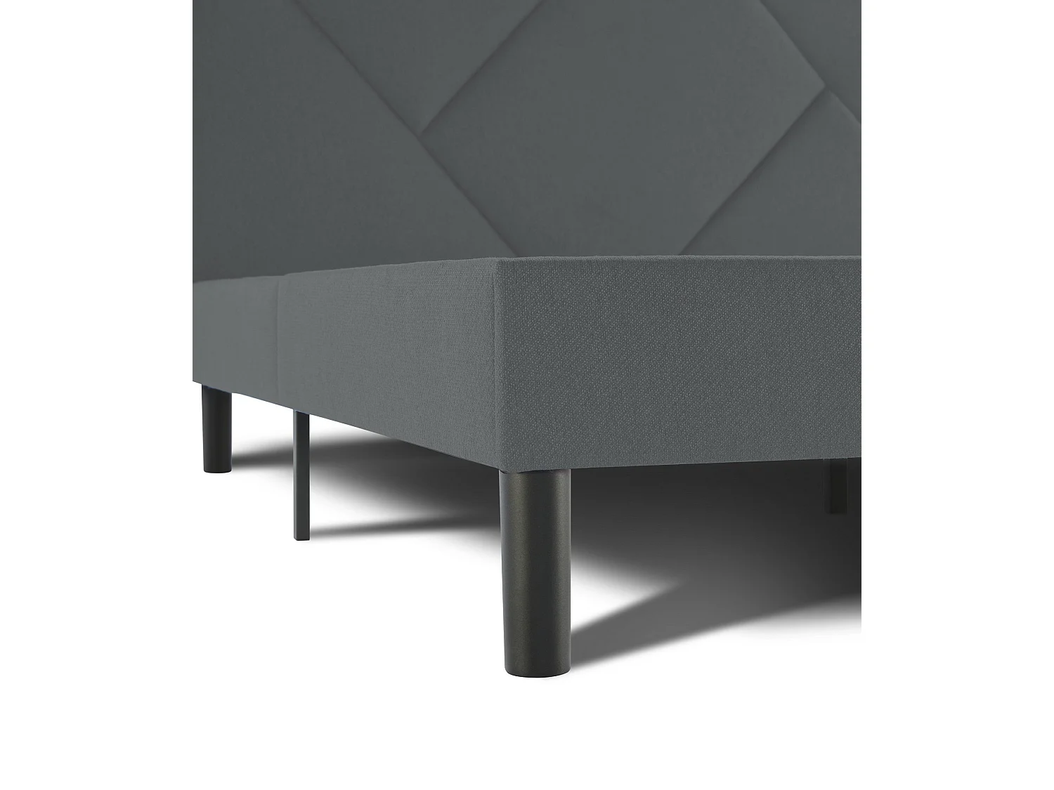 Cama doble Tirino, Sommier para dormitorio, Estructura de cama por habitación, Apto para un colchón de 160x200 cm, Gris