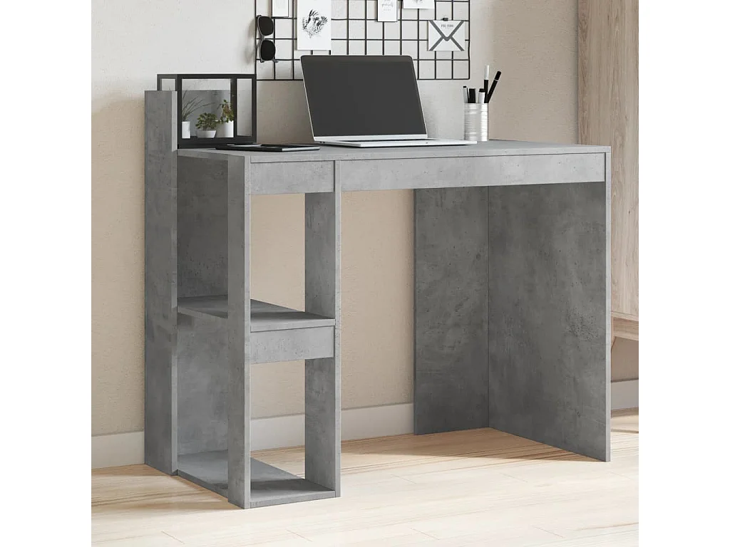Schreibtisch Betongrau 103,5x56,5x94 cm Holzwerkstoff