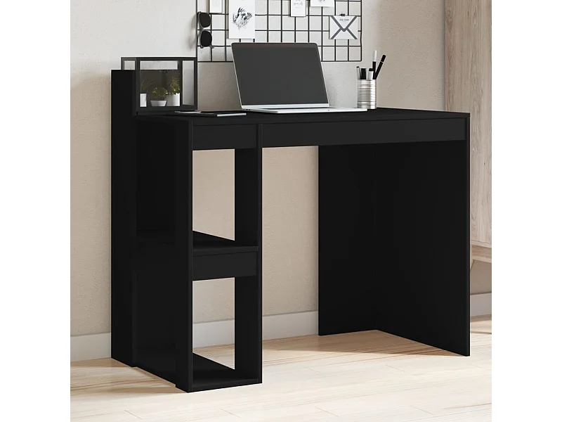 Bureau 103,5x56,5x94 cm bewerkt hout zwart