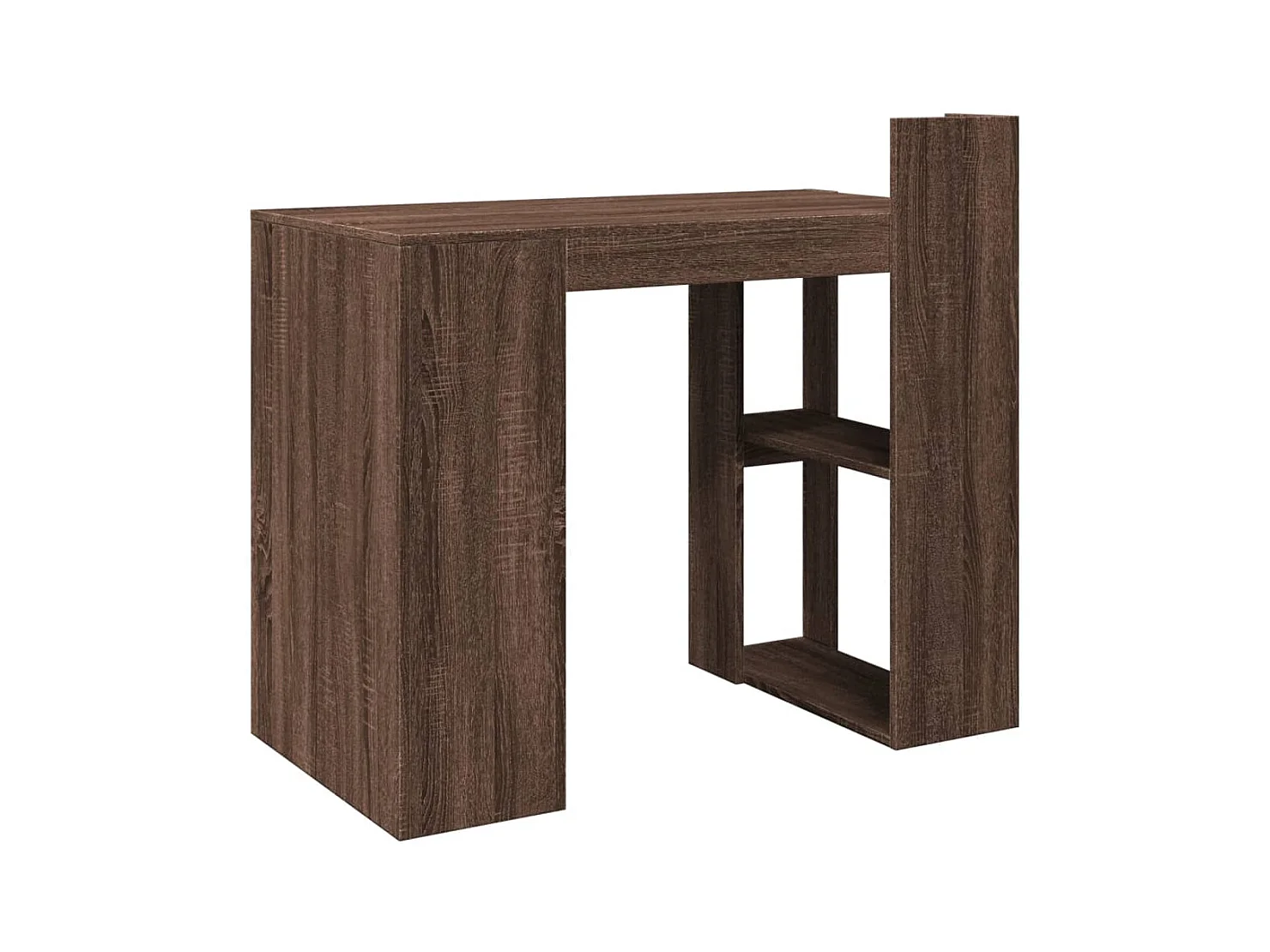 Bureau chêne marron 103,5x56,5x94 cm bois d'ingénierie