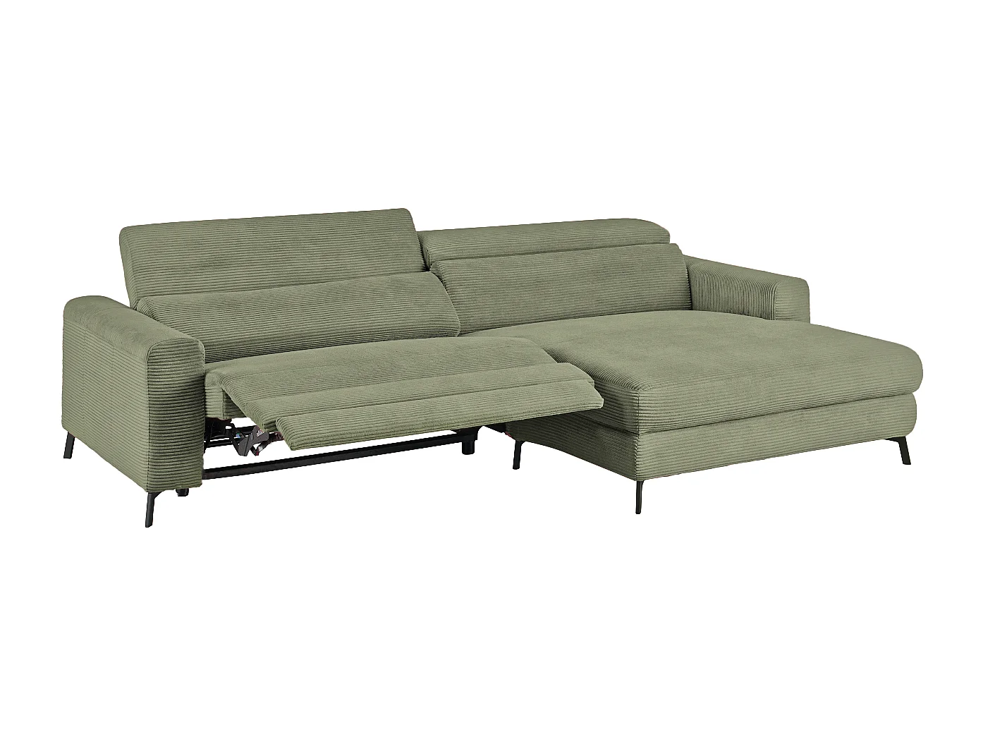 Sofá esquinero - Verde Pana - LAISKA