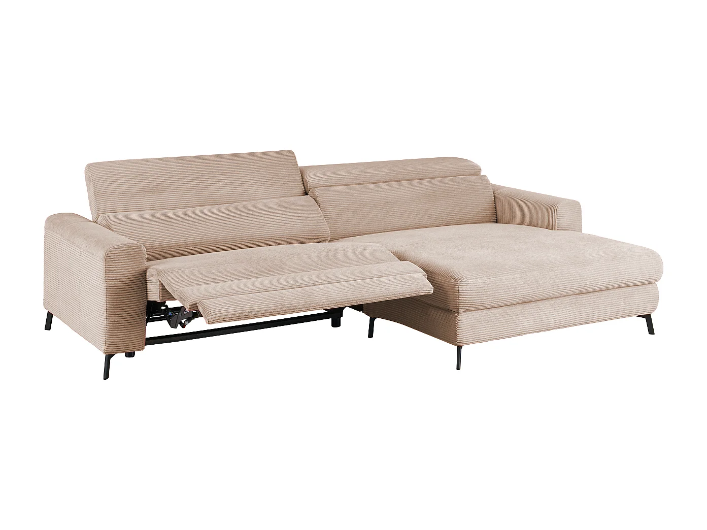 Ecksofa - Taupe Cord - LAISKA