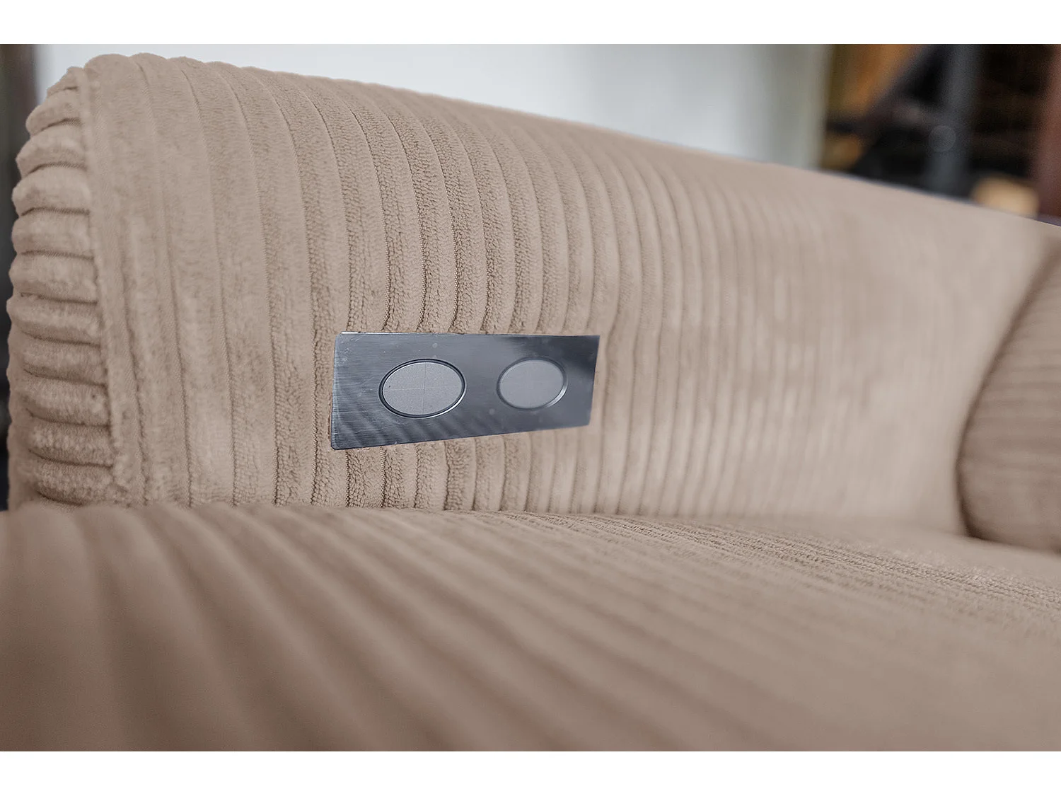 Ecksofa - Taupe Cord - LAISKA