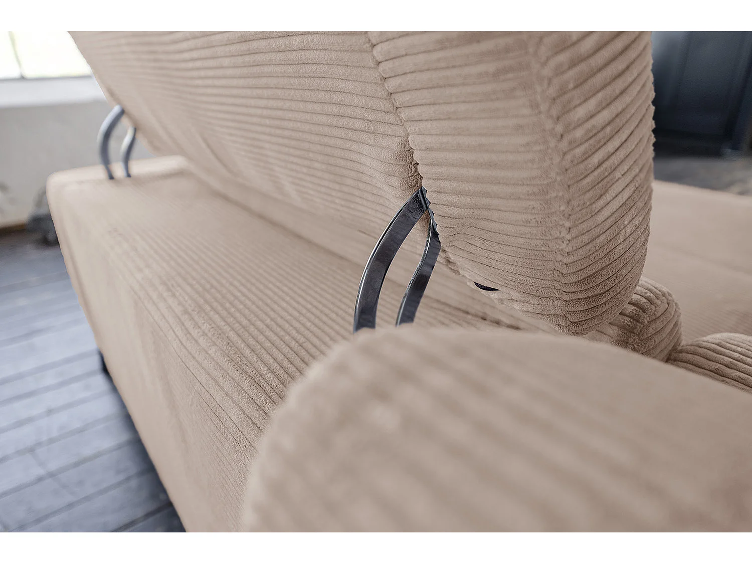 Ecksofa - Taupe Cord - LAISKA