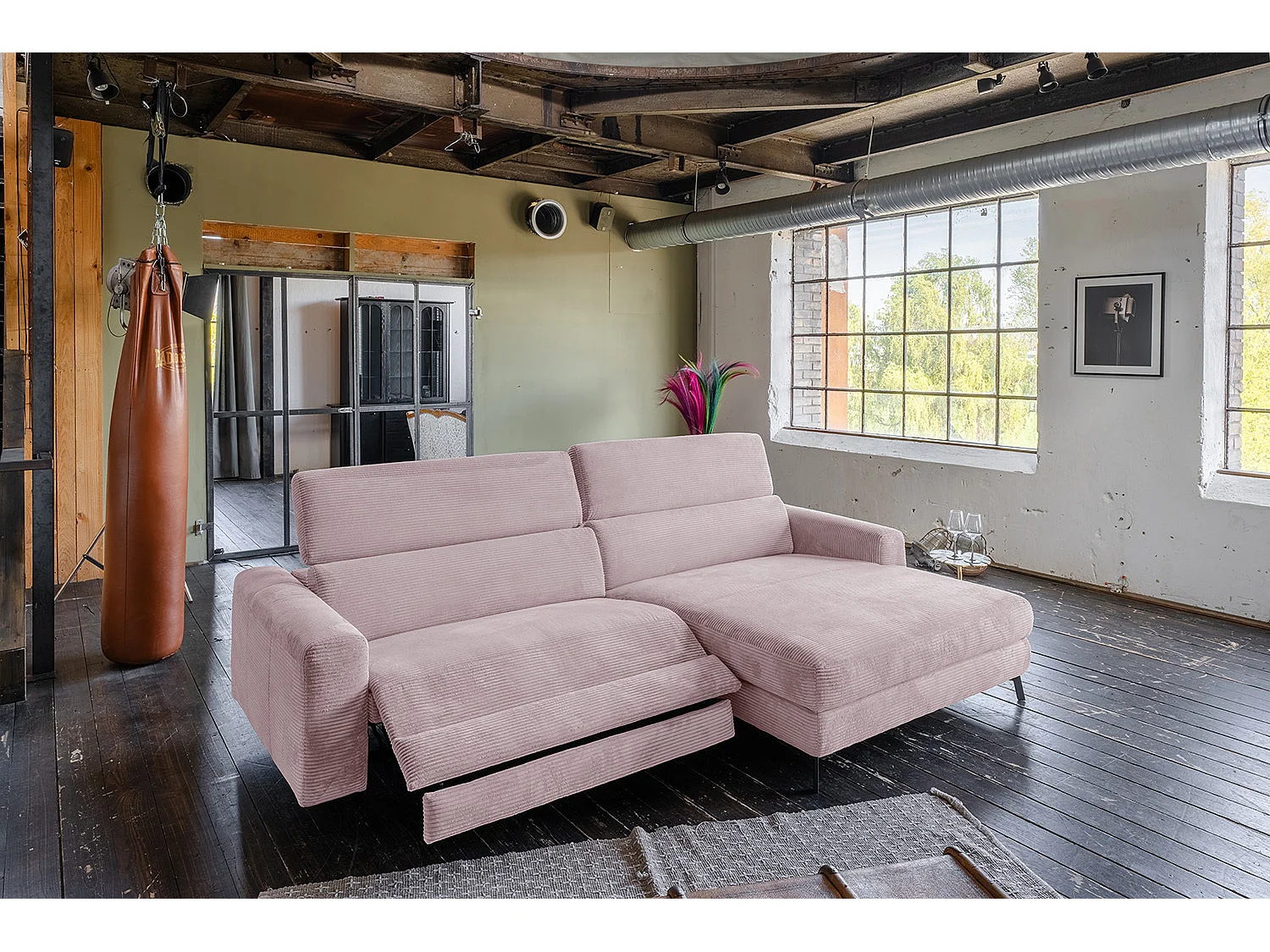 Sofá esquinero - Rosa Pana - LAISKA