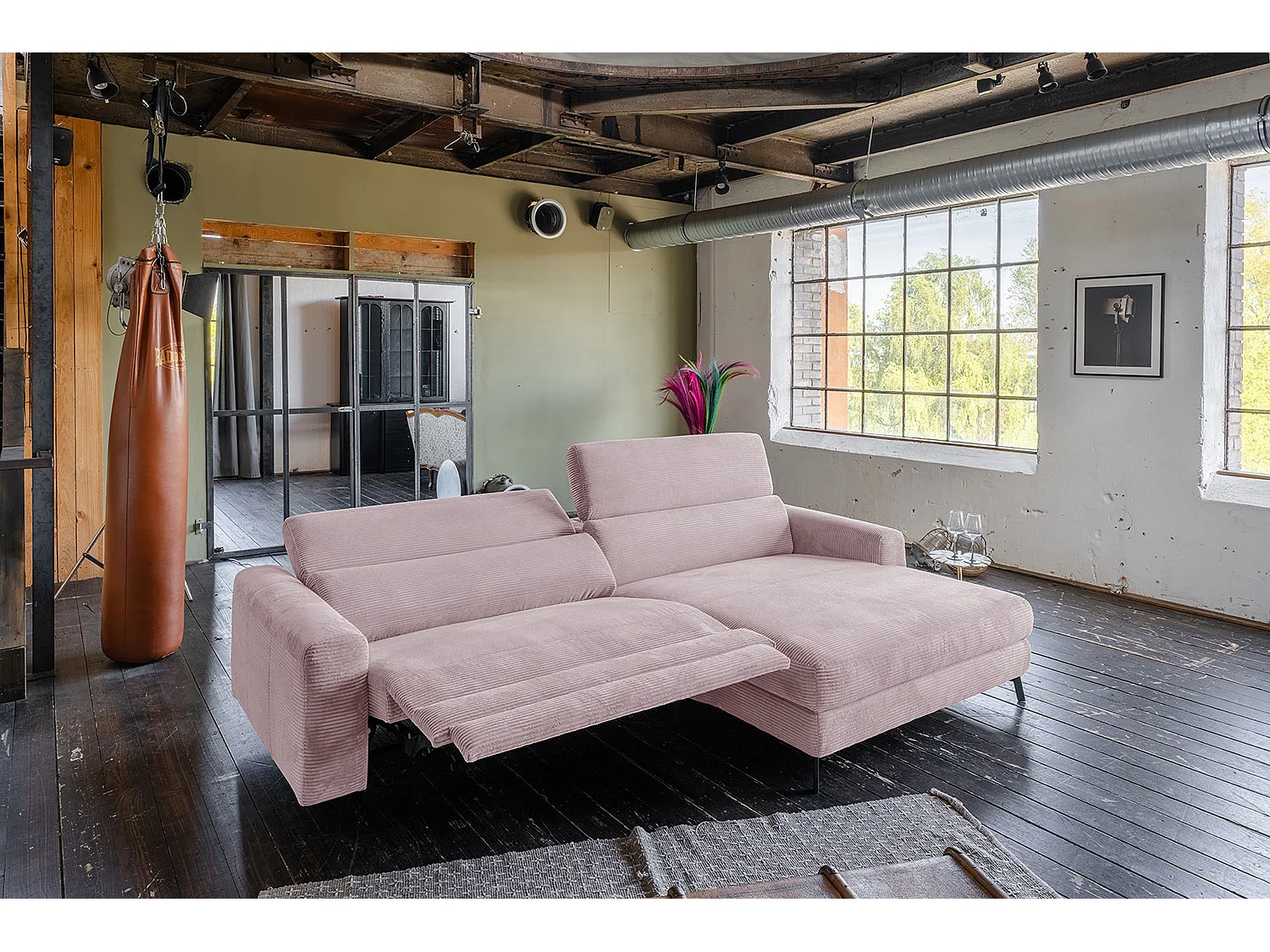 Sofá esquinero - Rosa Pana - LAISKA