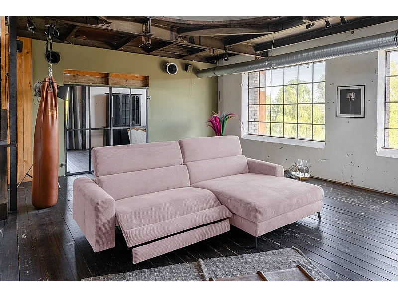 Ecksofa - Pink Cord - LAISKA