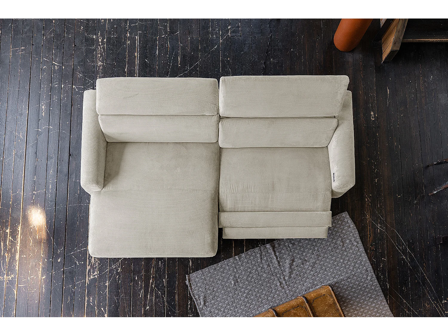 Hoekbank - Crème wit Koord - LAISKA