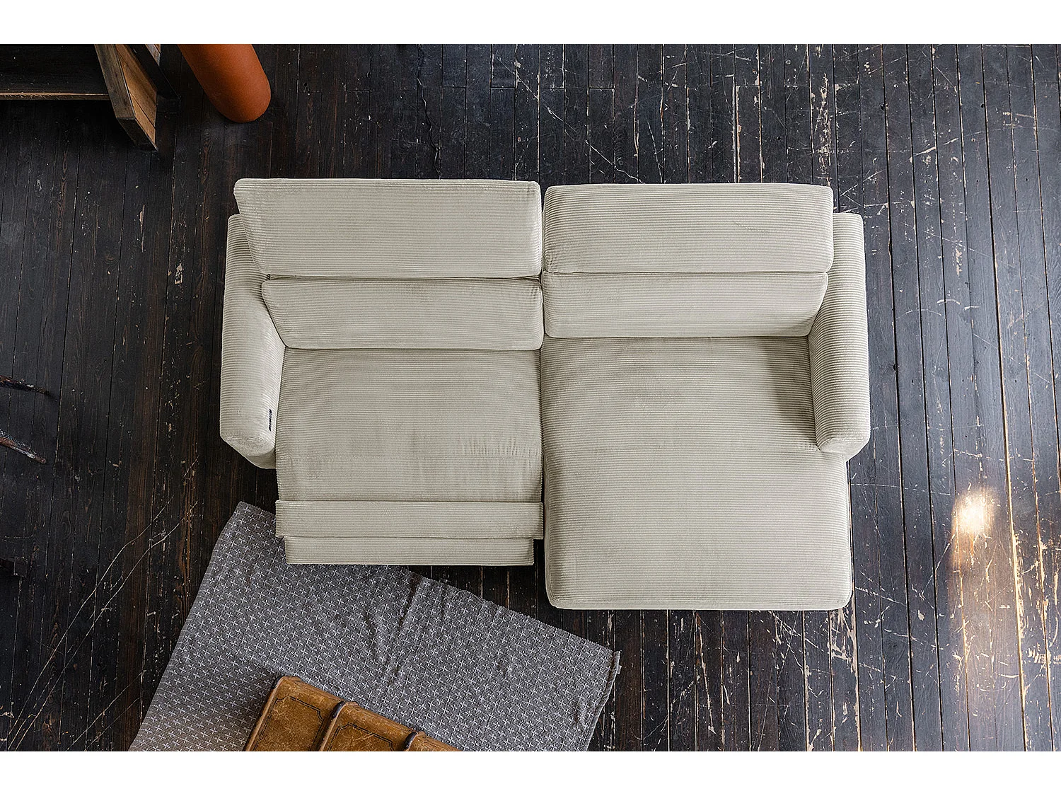 Hoekbank - Crème wit Koord - LAISKA