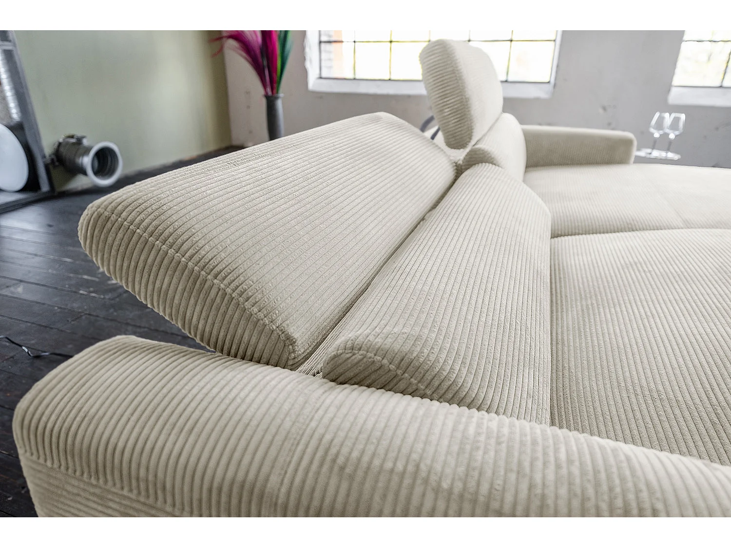 Hoekbank - Crème wit Koord - LAISKA