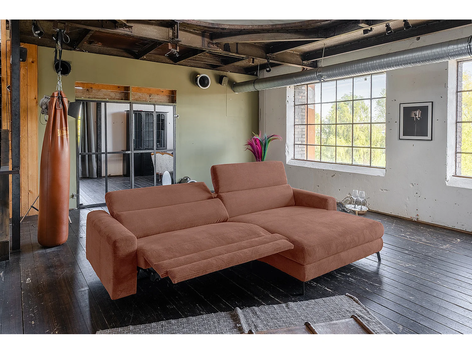 Hoekbank - Bruin Koord - LAISKA