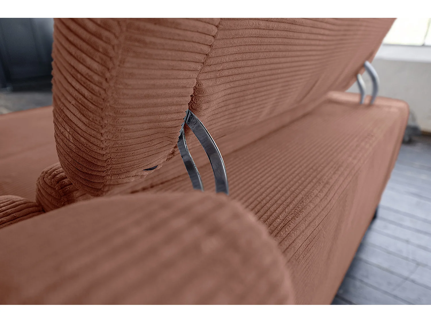 Sofá esquinero - marrón Pana - LAISKA