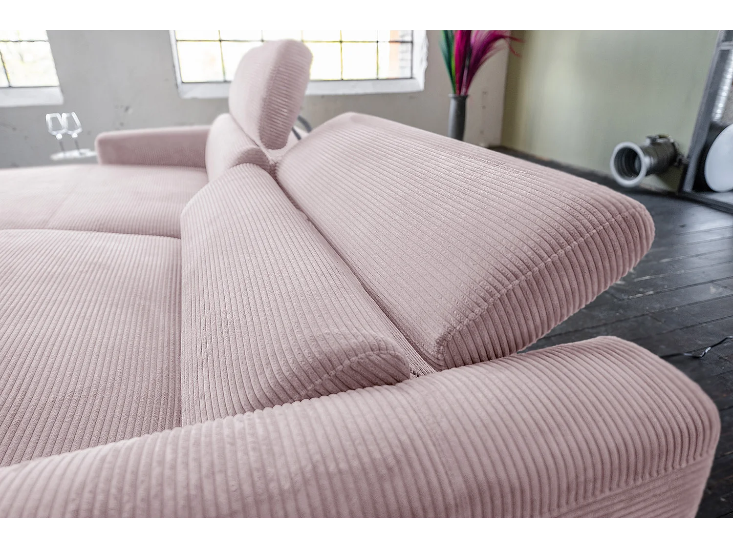 Sofá esquinero - Rosa Pana - LAISKA