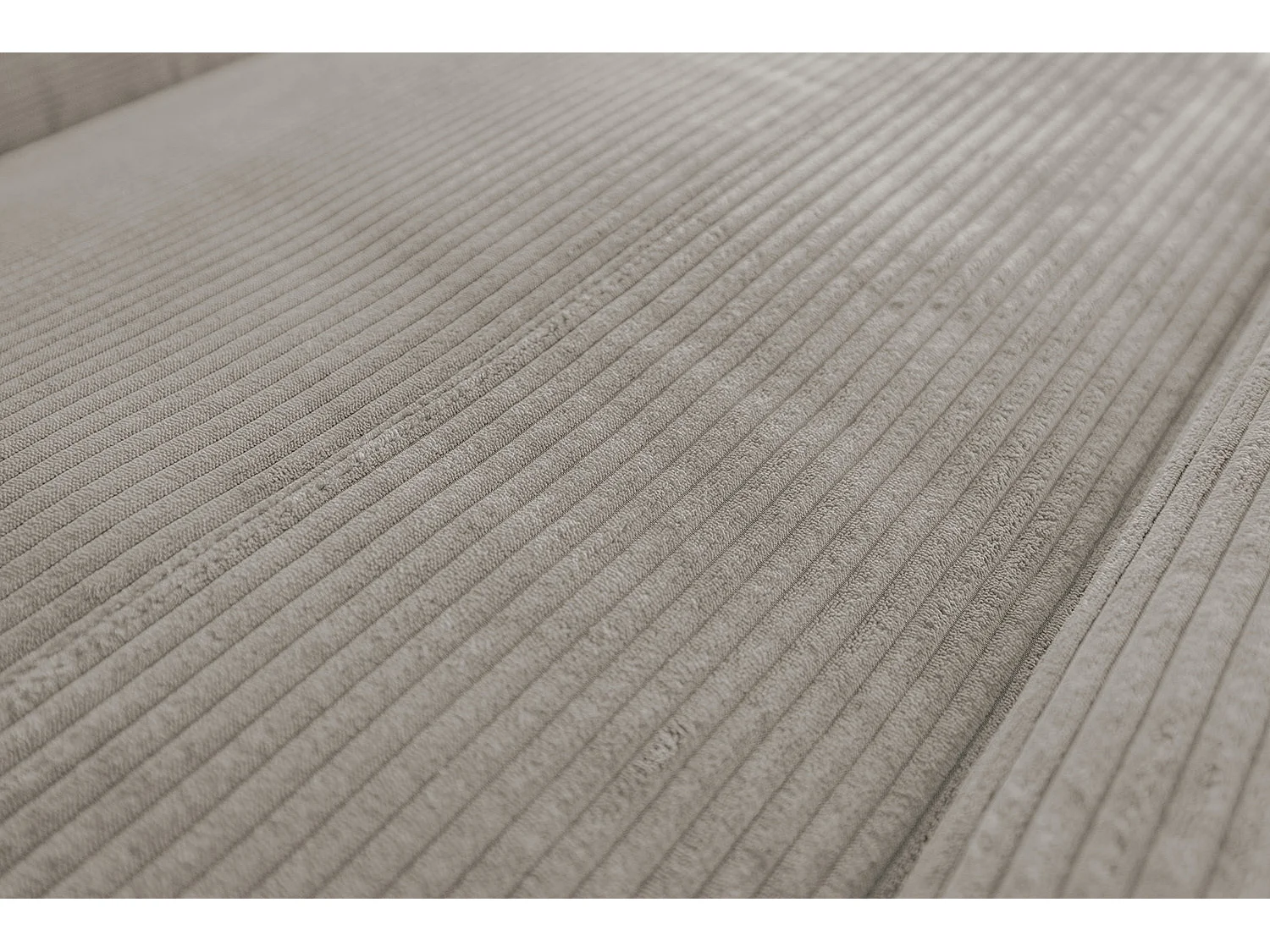 Ecksofa - Steingrau Cord - LAISKA