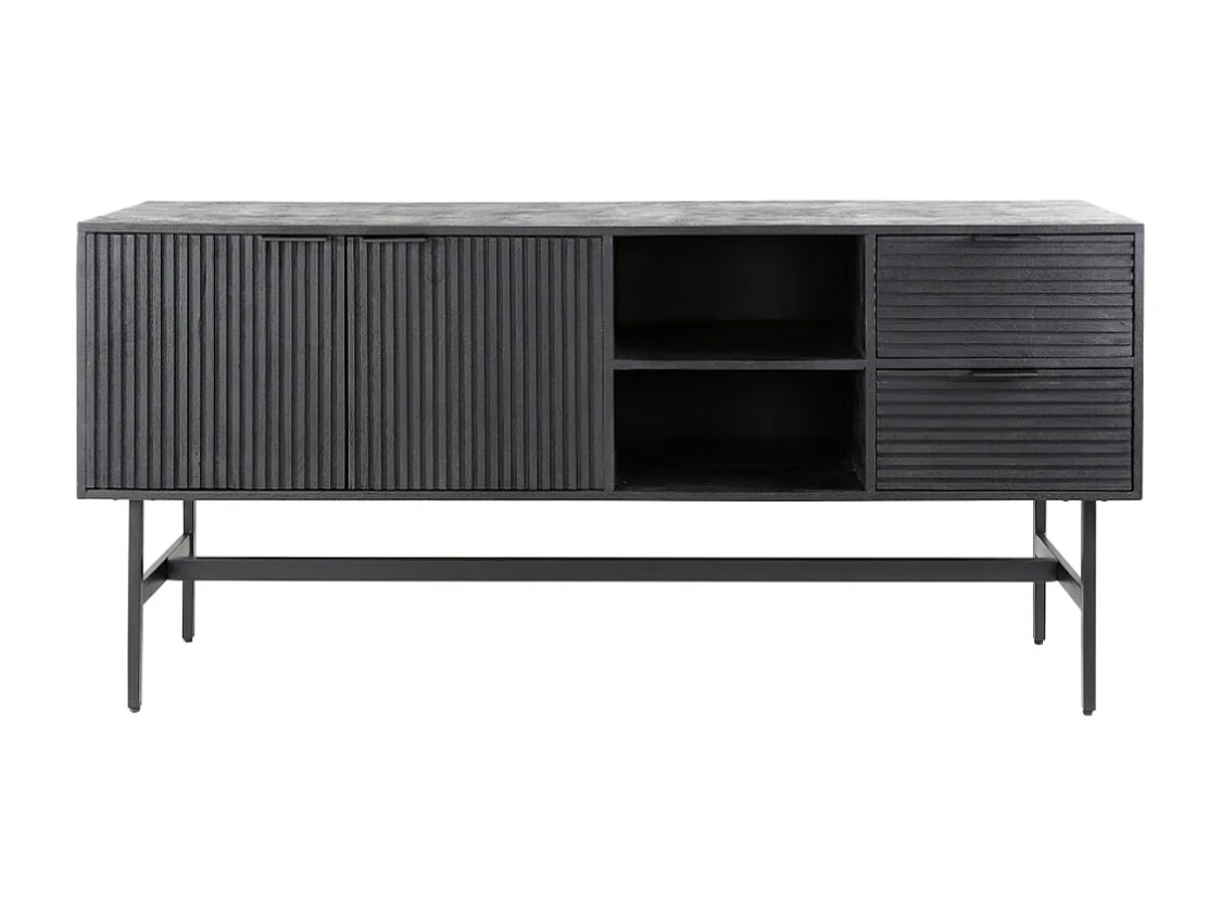 Sideboard - Schwarz Holz - LORCA