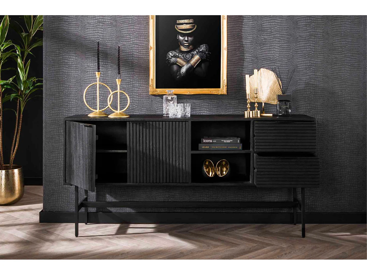 Credenza - Nero Legno - LORCA