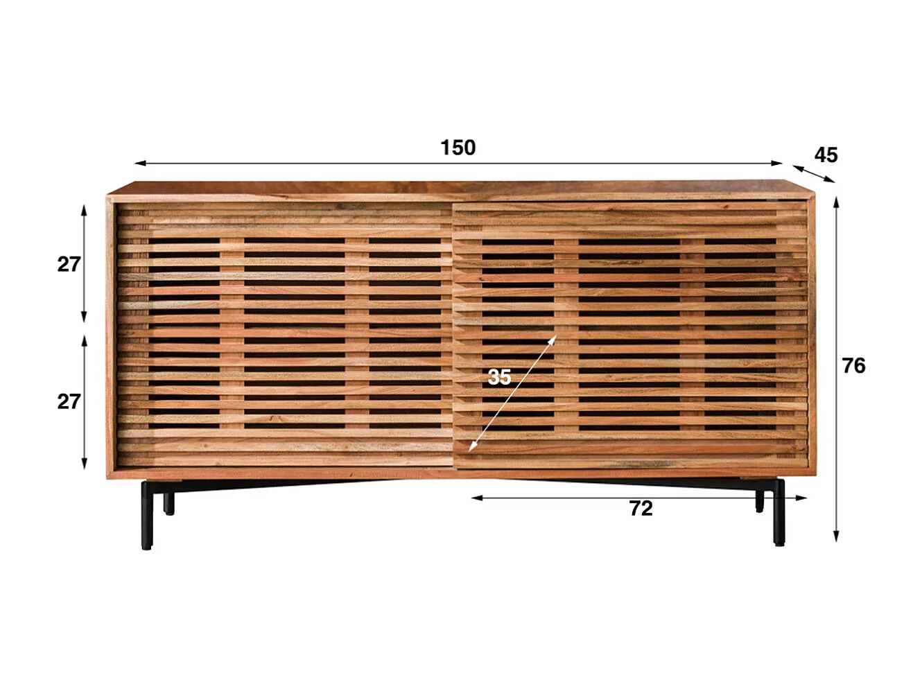 Dressoir - Bruin Hout - ELDA