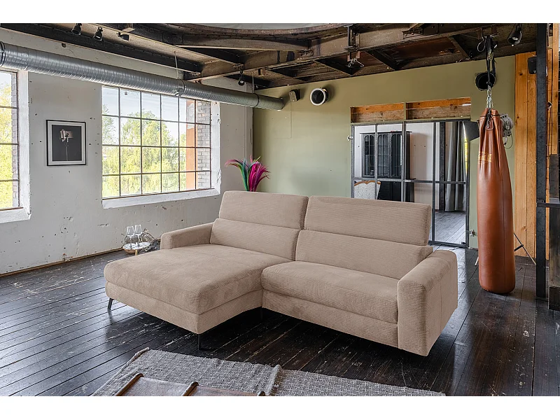 Ecksofa - Taupe Cord - LAISKA