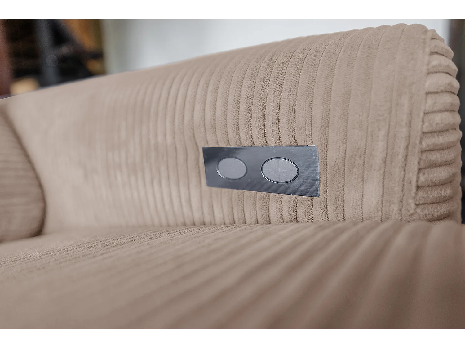 Ecksofa - Taupe Cord - LAISKA
