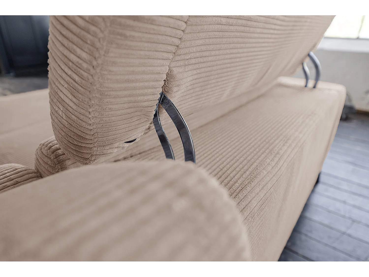 Ecksofa - Taupe Cord - LAISKA