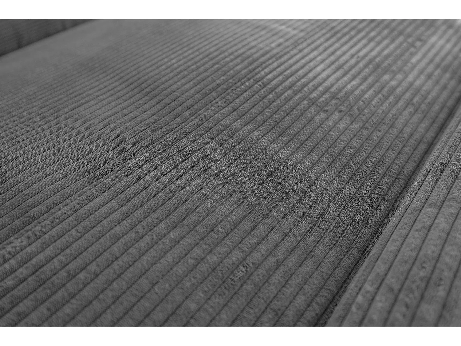 Ecksofa - Grau Cord - LAISKA