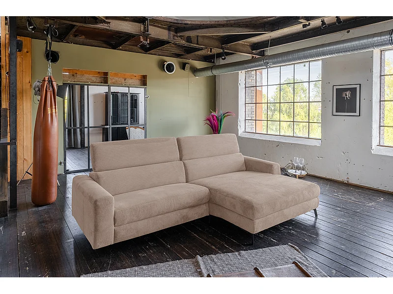 Hoekbank - Taupe Koord - LAISKA