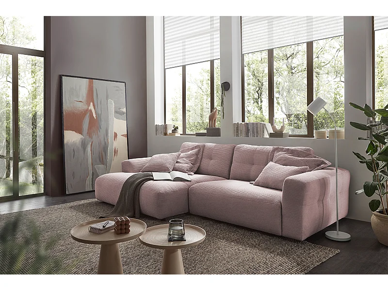 Ecksofa - Pink Cord - MIKA