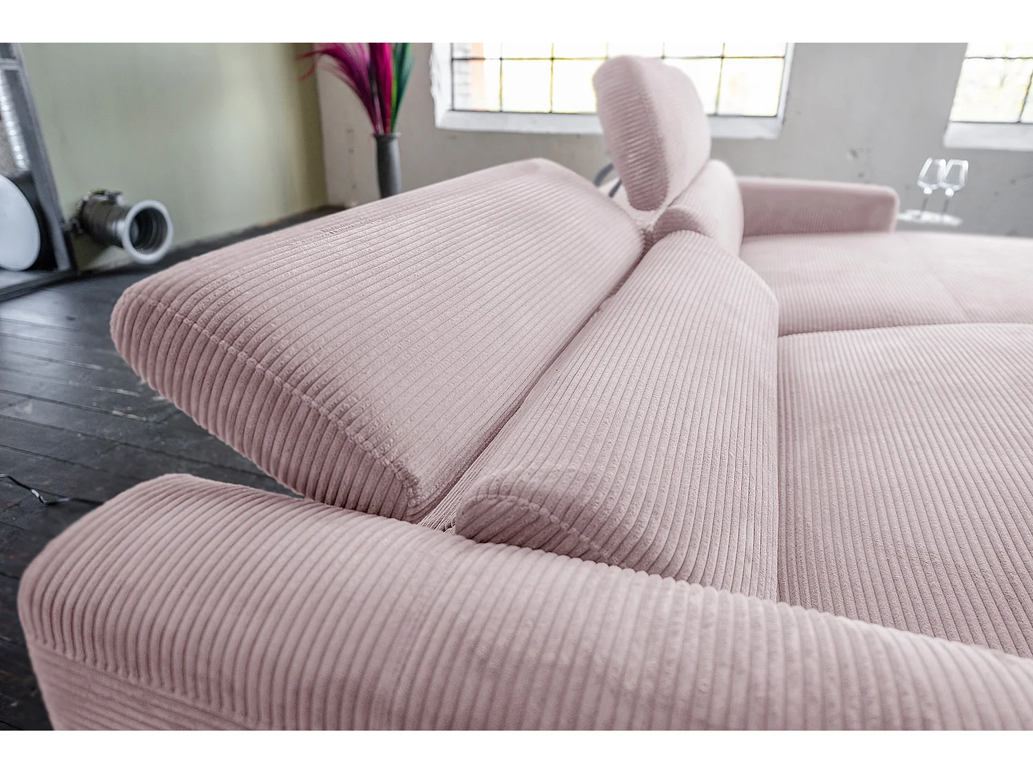 Ecksofa - Pink Cord - LAISKA