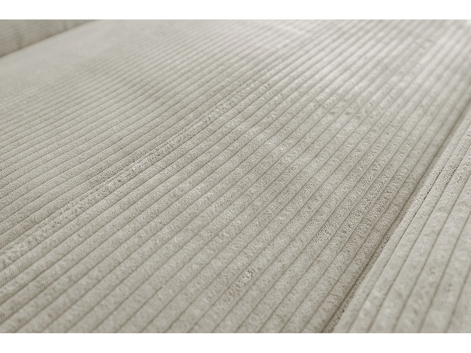 Ecksofa - Cremeweiß Cord - LAISKA